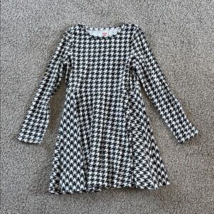 FabKids Black and White Houndstooth Dress